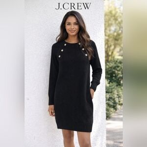 Jewel-shoulder sweater-dress